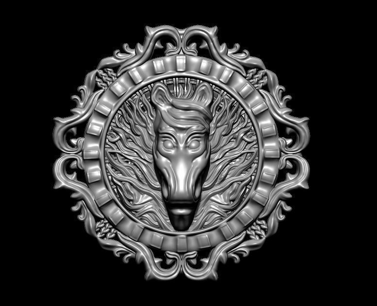 Horse Pendant 3d Model 3D print model_25