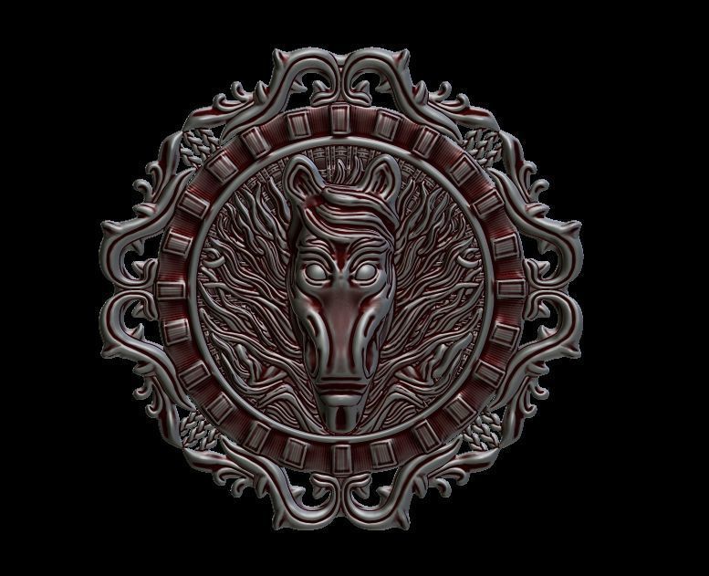 Horse Pendant 3d Model 3D print model_26