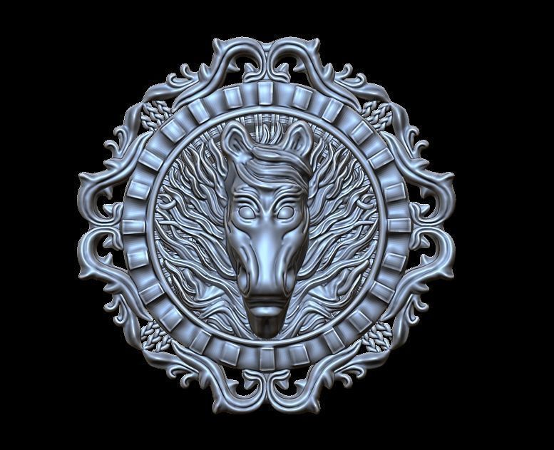 Horse Pendant 3d Model 3D print model_15