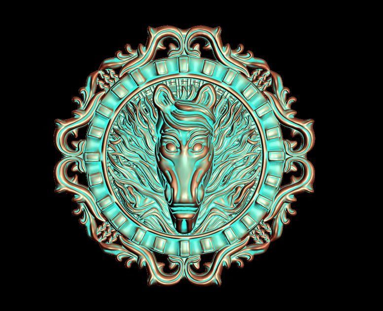 Horse Pendant 3d Model 3D print model_20