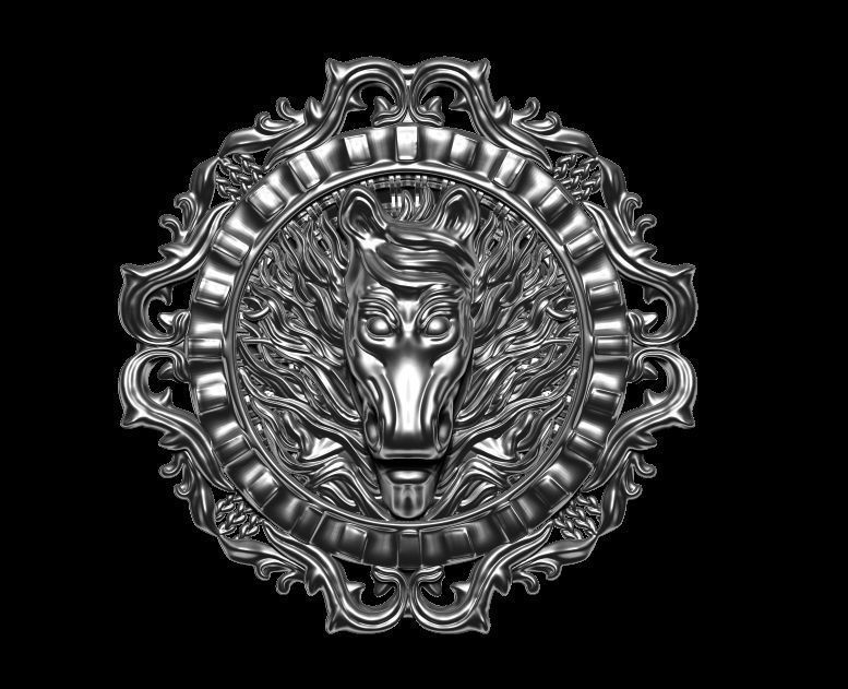 Horse Pendant 3d Model 3D print model_1