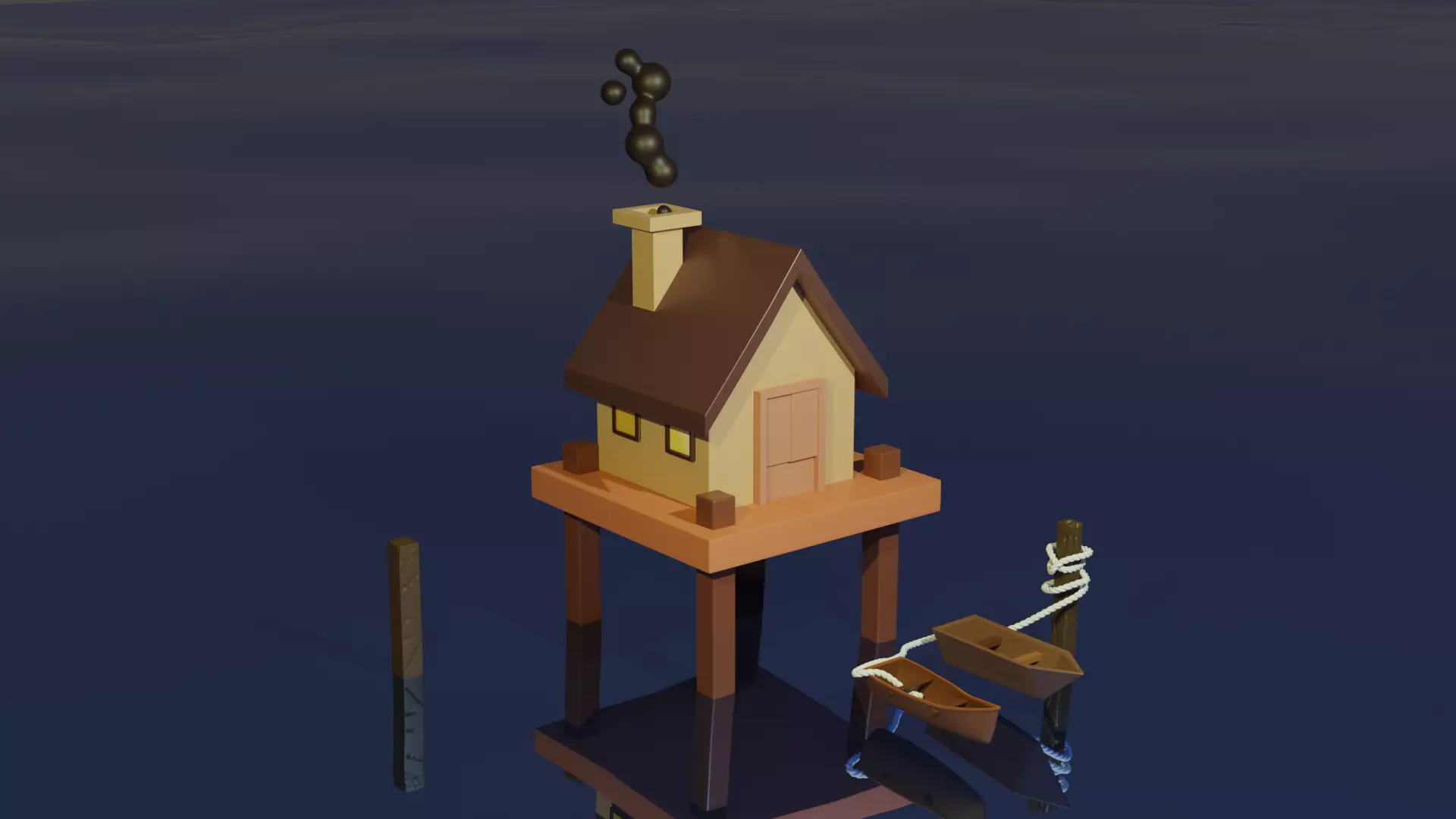 Water House Free low-poly 3D model