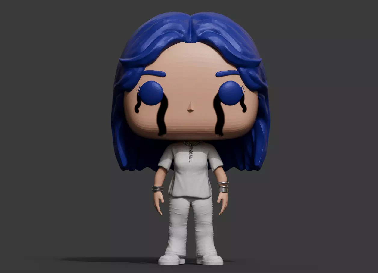 Billie Eilish When the Party is Over - Custom Funko Pop 3D print model
