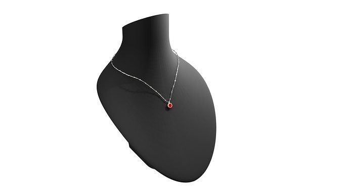 General Ruby Necklace Free 3D model