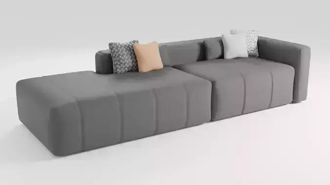 Sofa in dark colors in Italian minimalist style