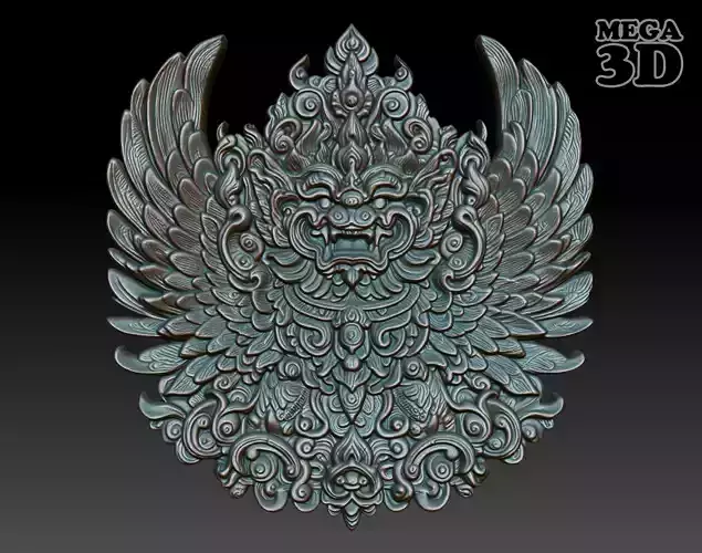 Garuda basrelief 09 240812 3D print model