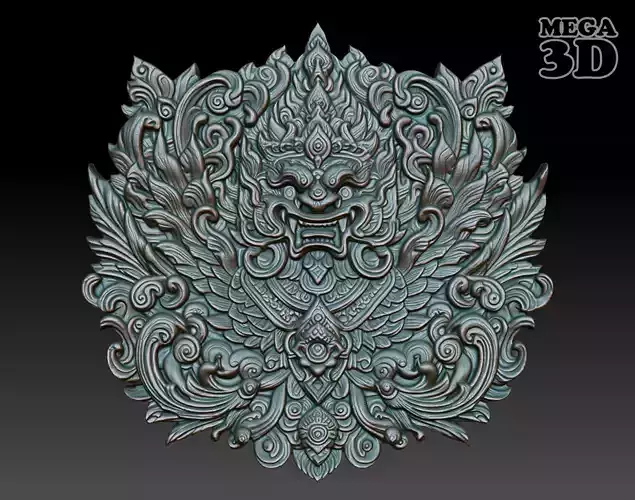 Garuda basrelief 08 240812 3D print model