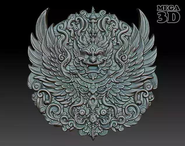 Garuda basrelief 05 240812 3D print model