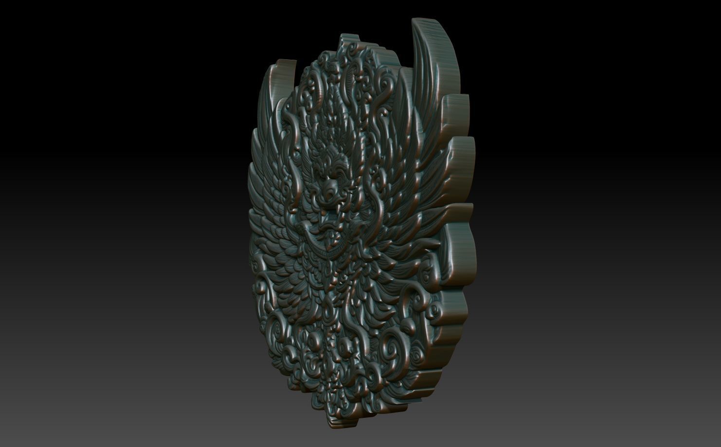 Garuda basrelief 05 240812 3D print model_1