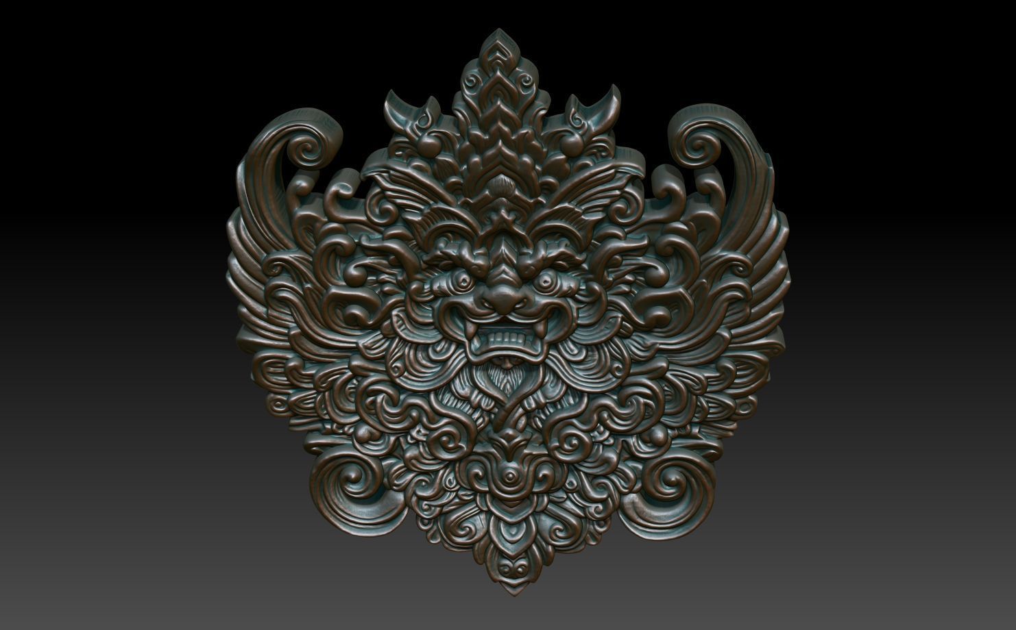 Garuda basrelief 04 240812 3D print model_3