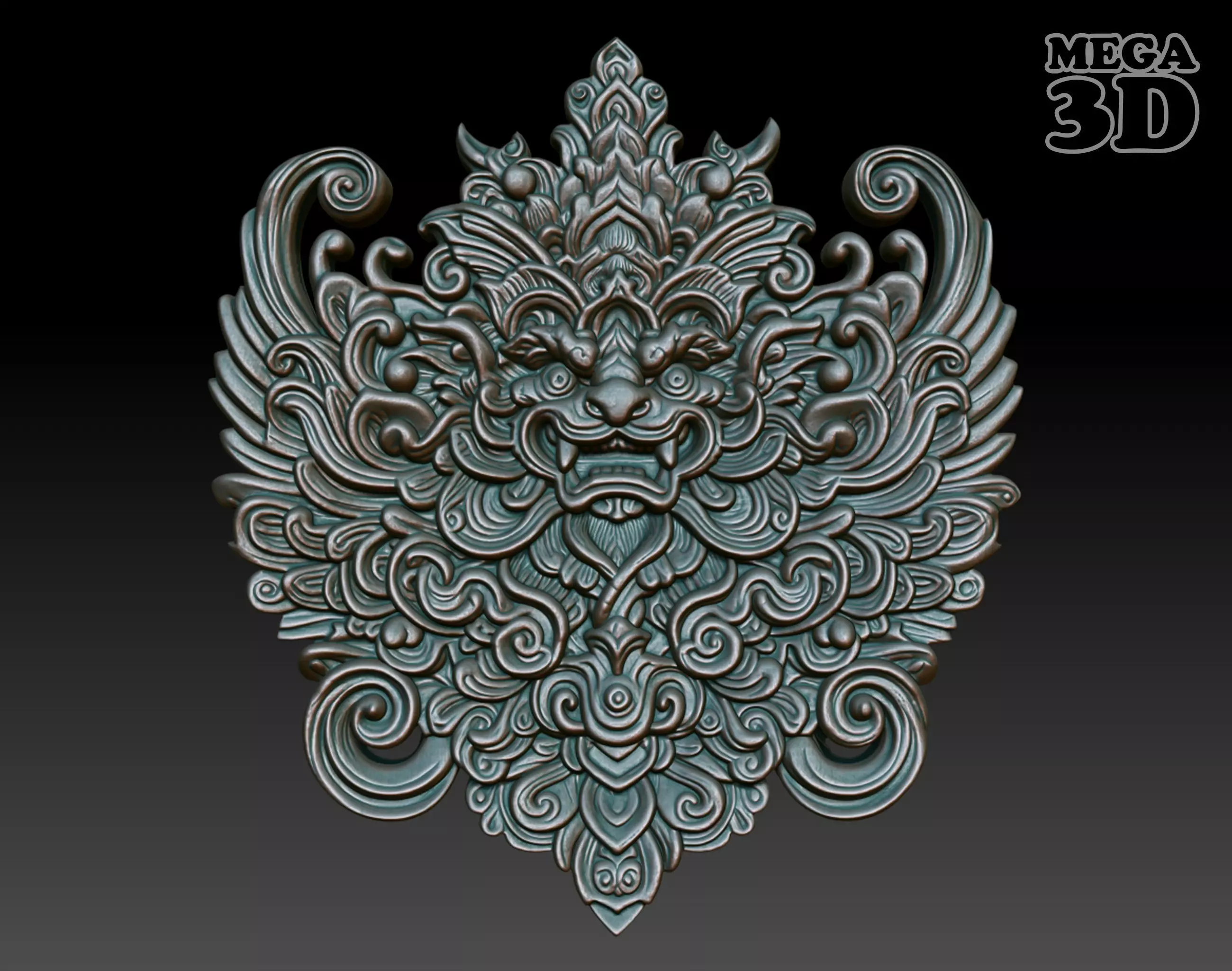 Garuda basrelief 04 240812 3D print model_0