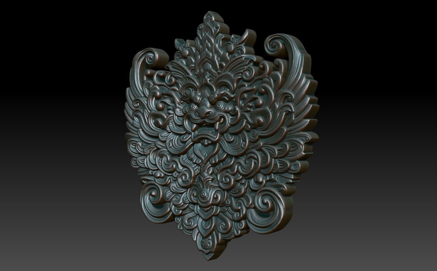 Garuda basrelief 04 240812 3D print model_1