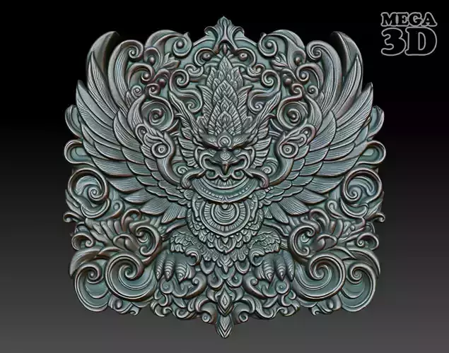 Garuda basrelief 03 240812 3D print model
