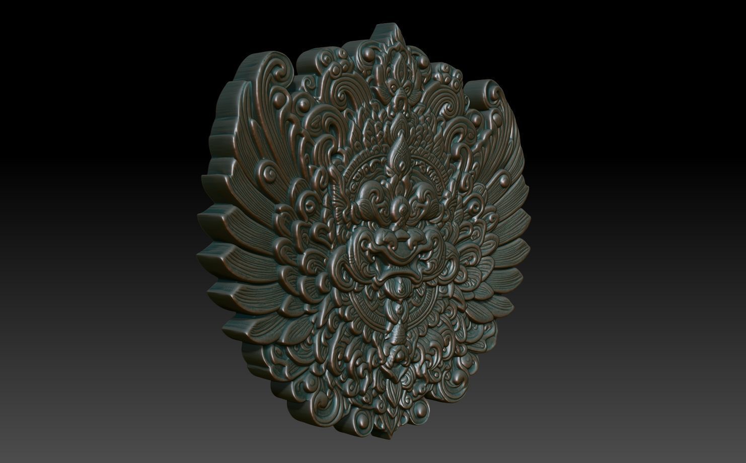 Garuda basrelief 02 240812 3D print model_2