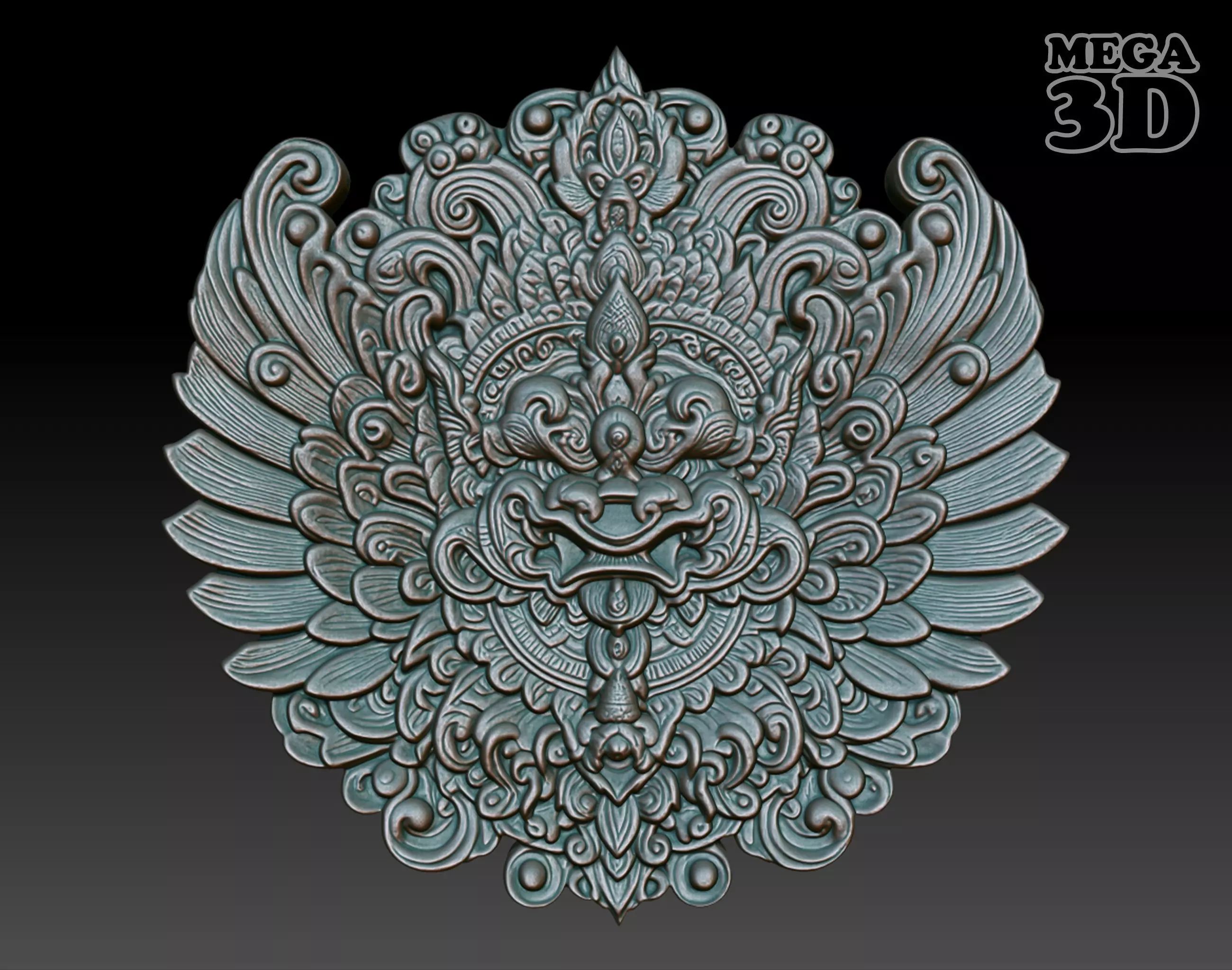 Garuda basrelief 02 240812 3D print model_0
