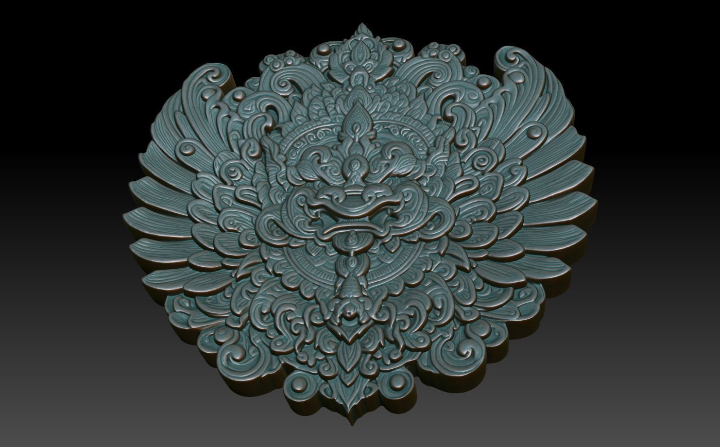 Garuda basrelief 02 240812 3D print model_4