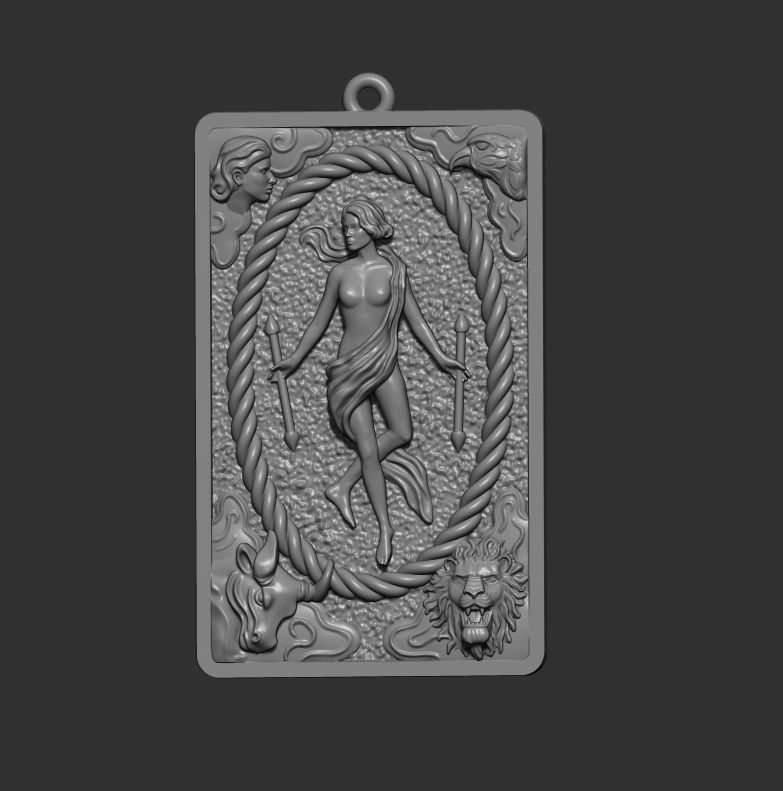 tarot card 3D print model_4