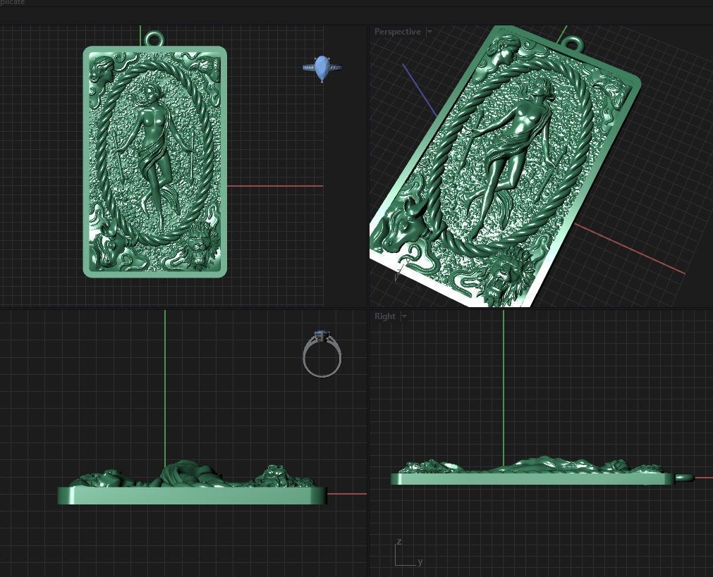 tarot card 3D print model_1