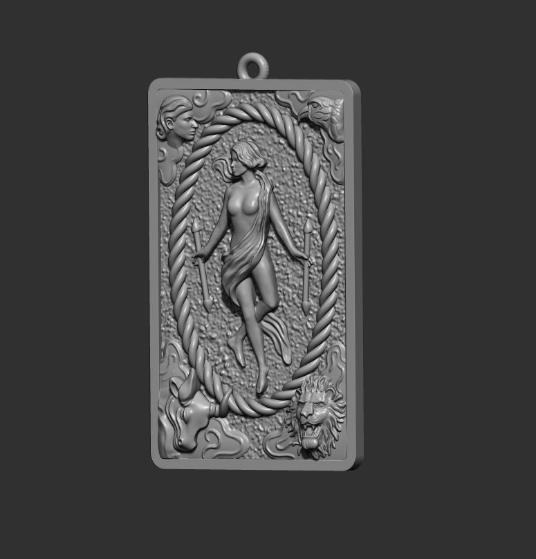tarot card 3D print model_2