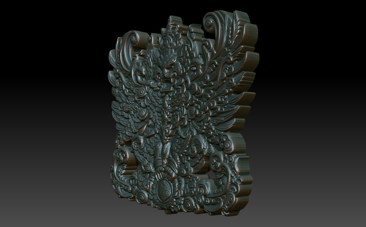 Garuda basrelief 01 240812 3D print model_1