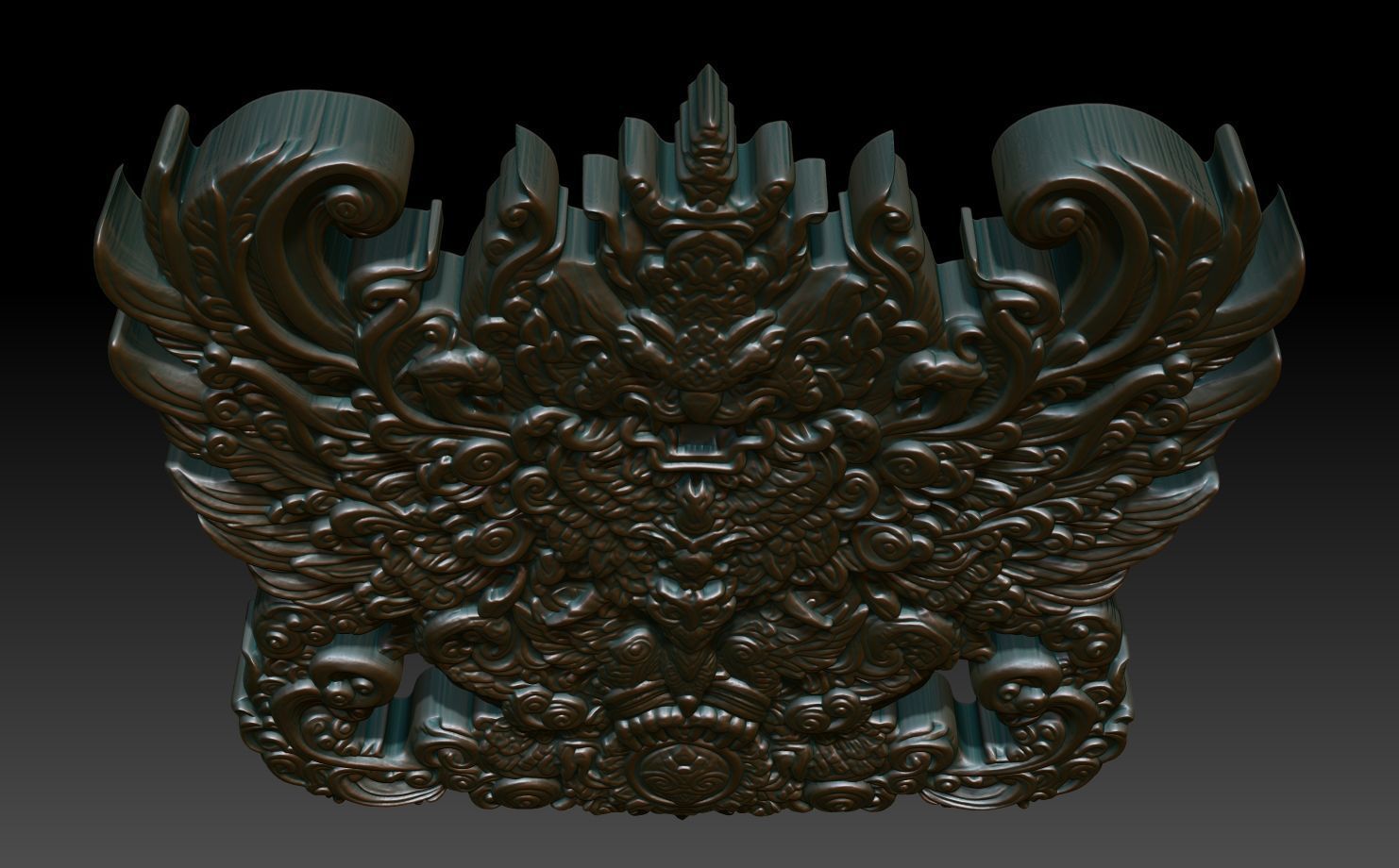 Garuda basrelief 01 240812 3D print model_3