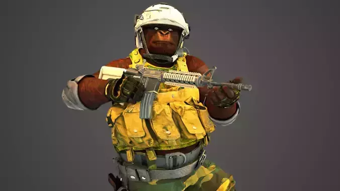 Gorilla Warfare - Soldier Ape 3D model