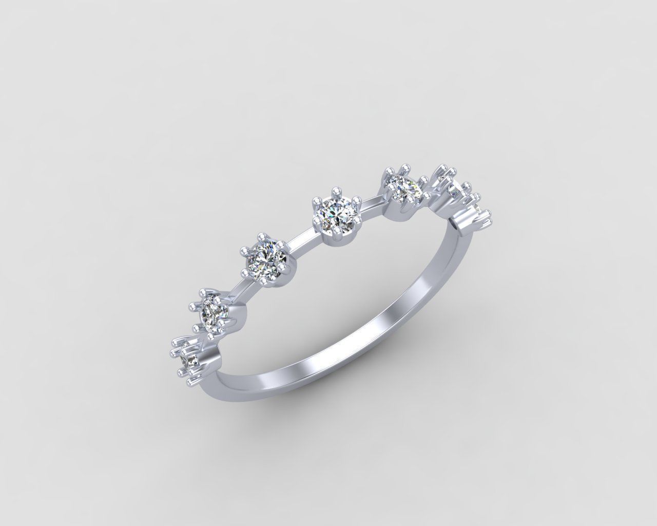 Minimal lightweight Node Ring 127-MW 3D print model_16