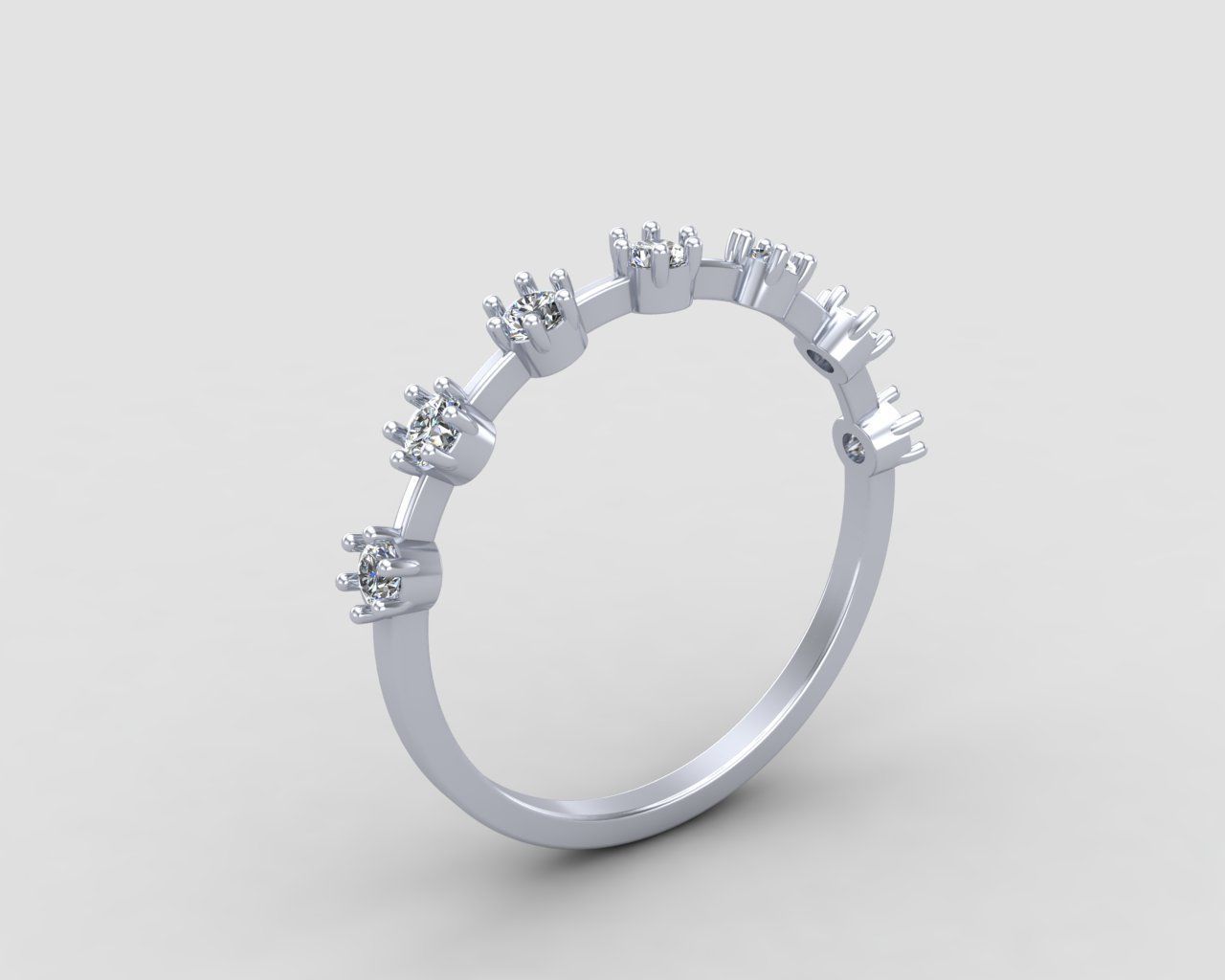 Minimal lightweight Node Ring 127-MW 3D print model_14