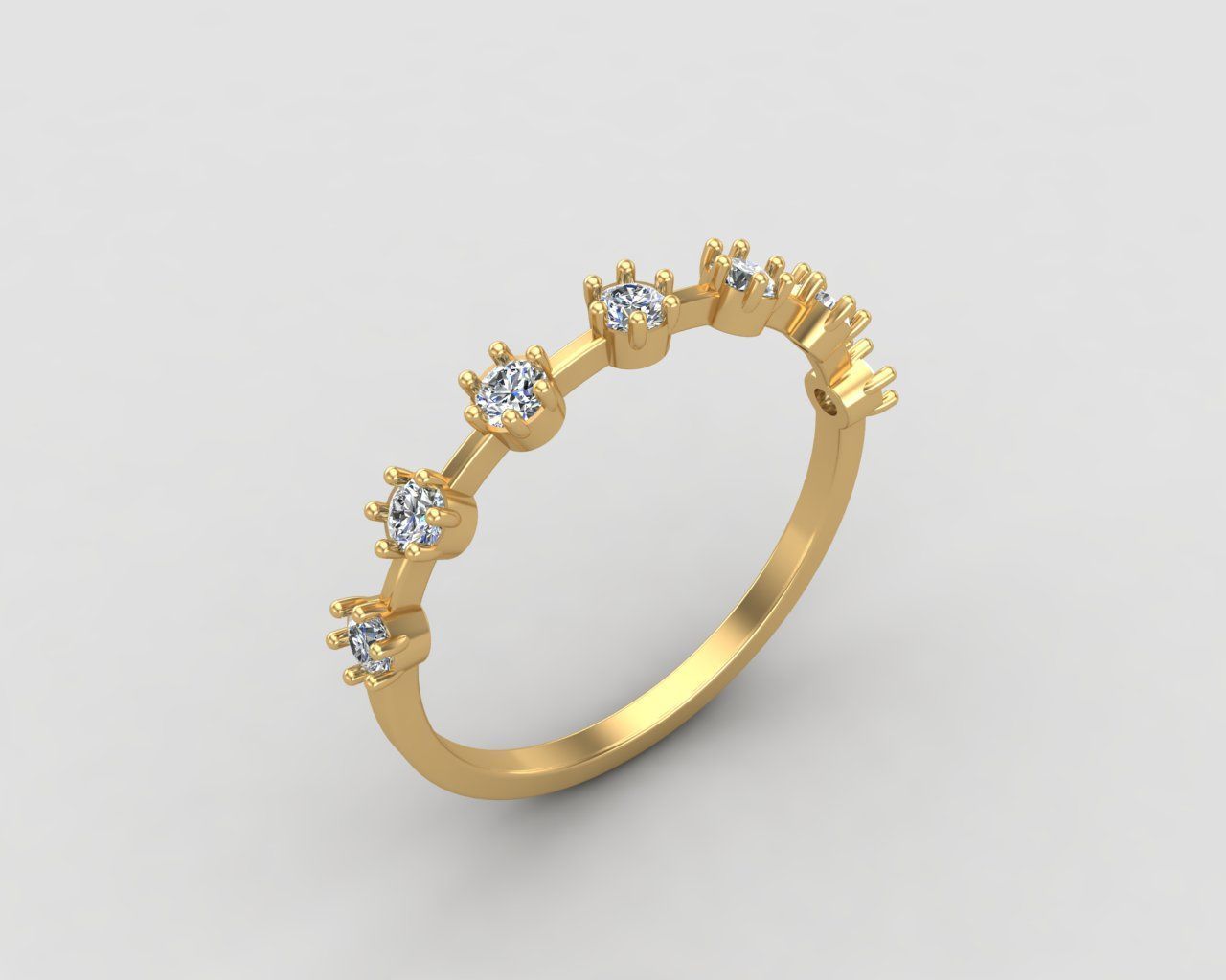 Minimal lightweight Node Ring 127-MW 3D print model_23