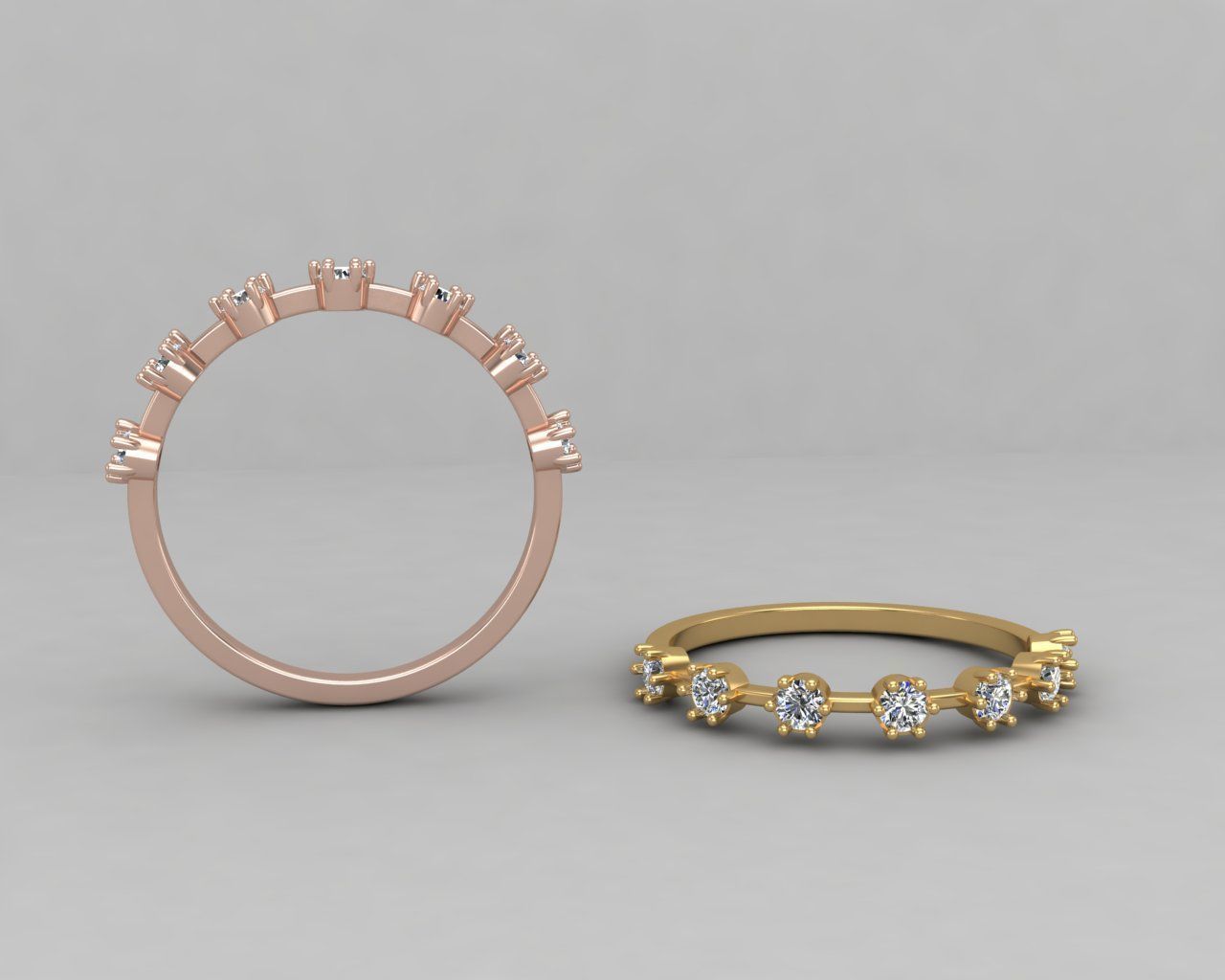 Minimal lightweight Node Ring 127-MW 3D print model_1