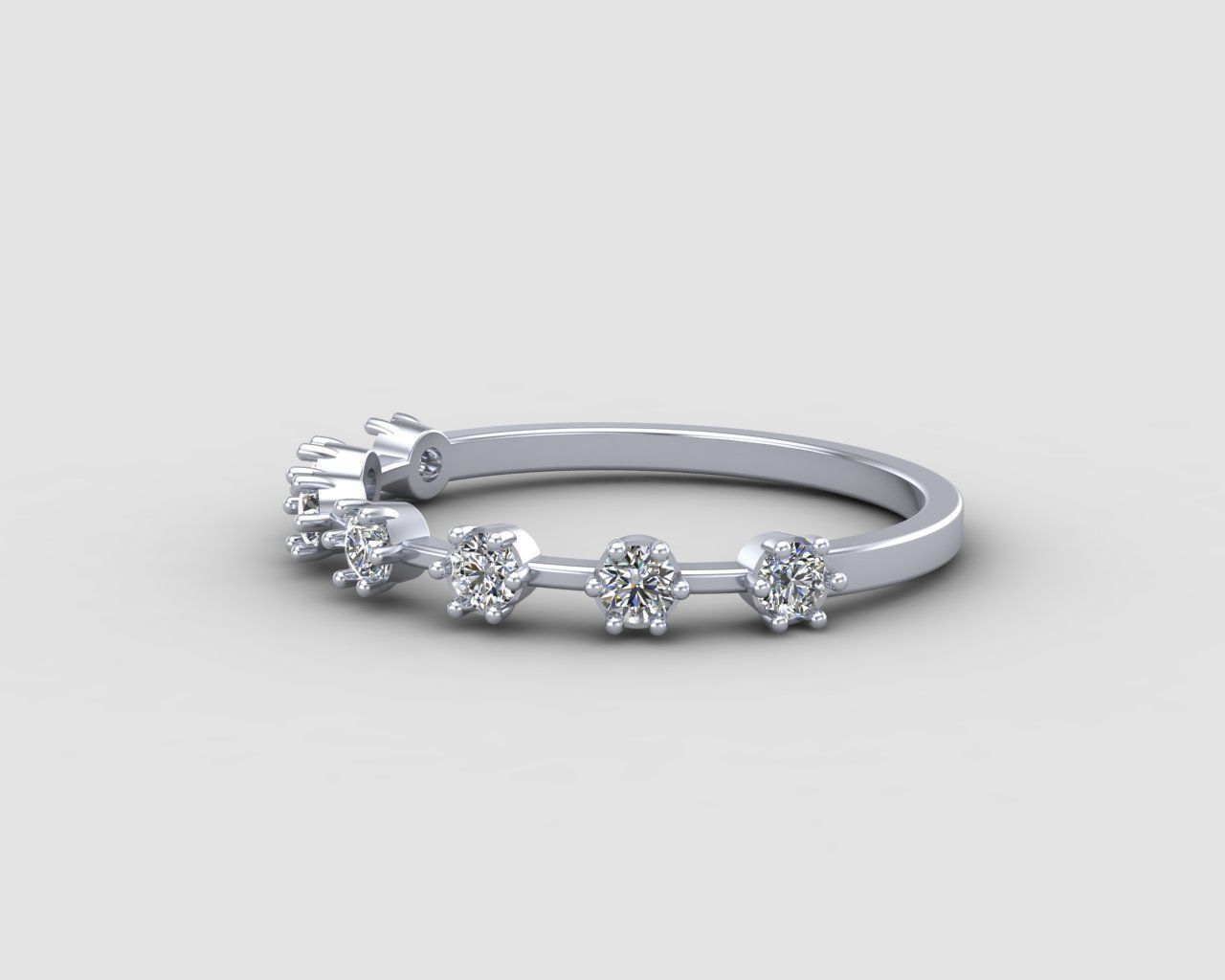 Minimal lightweight Node Ring 127-MW 3D print model_19