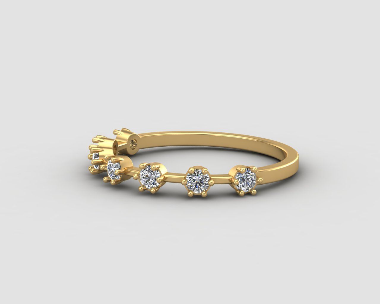 Minimal lightweight Node Ring 127-MW 3D print model_27