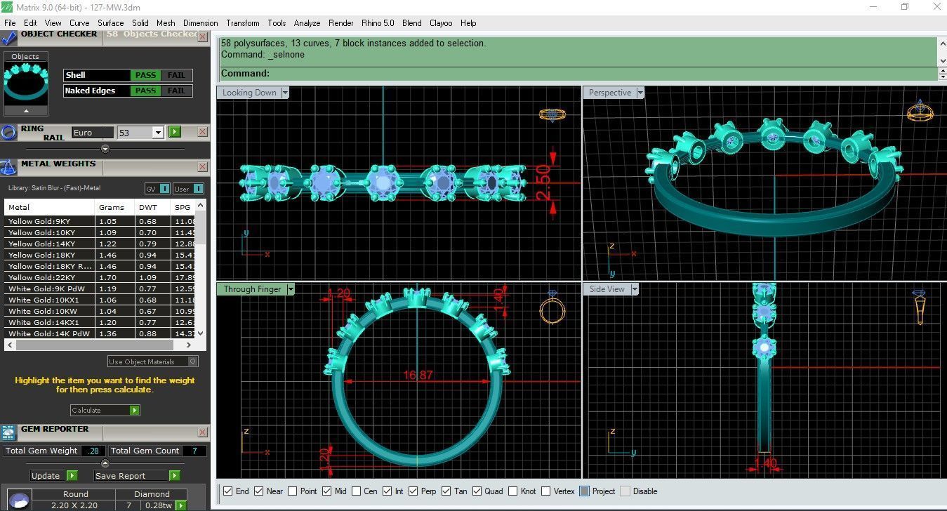 Minimal lightweight Node Ring 127-MW 3D print model_2
