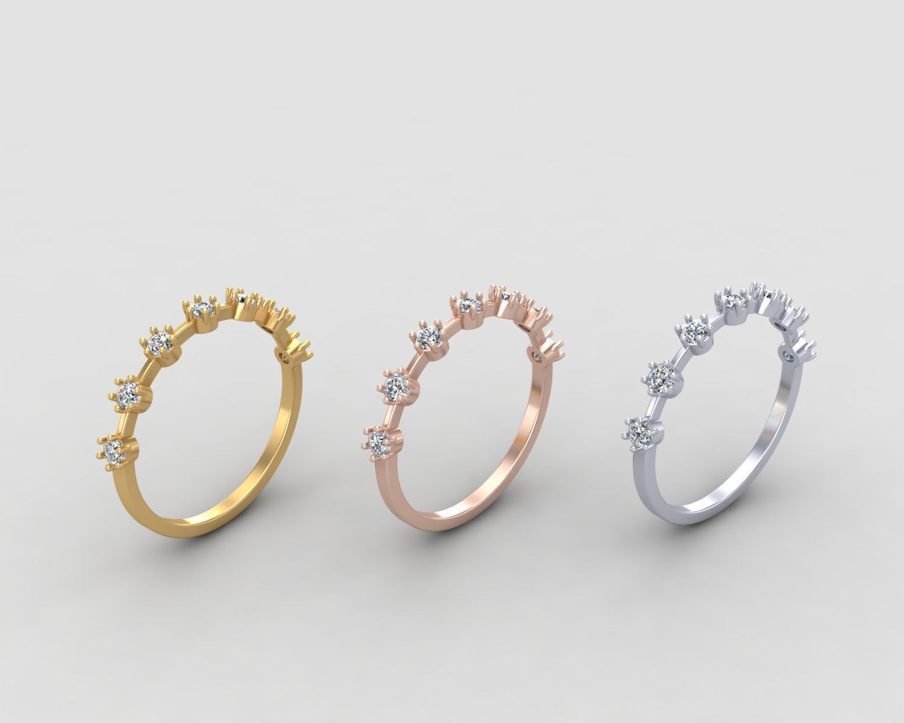 Minimal lightweight Node Ring 127-MW 3D print model_10