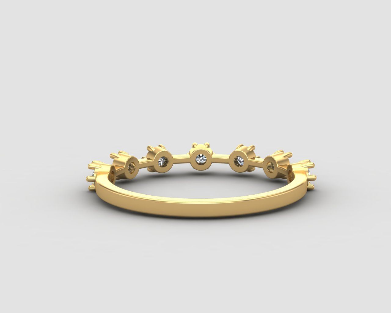 Minimal lightweight Node Ring 127-MW 3D print model_28