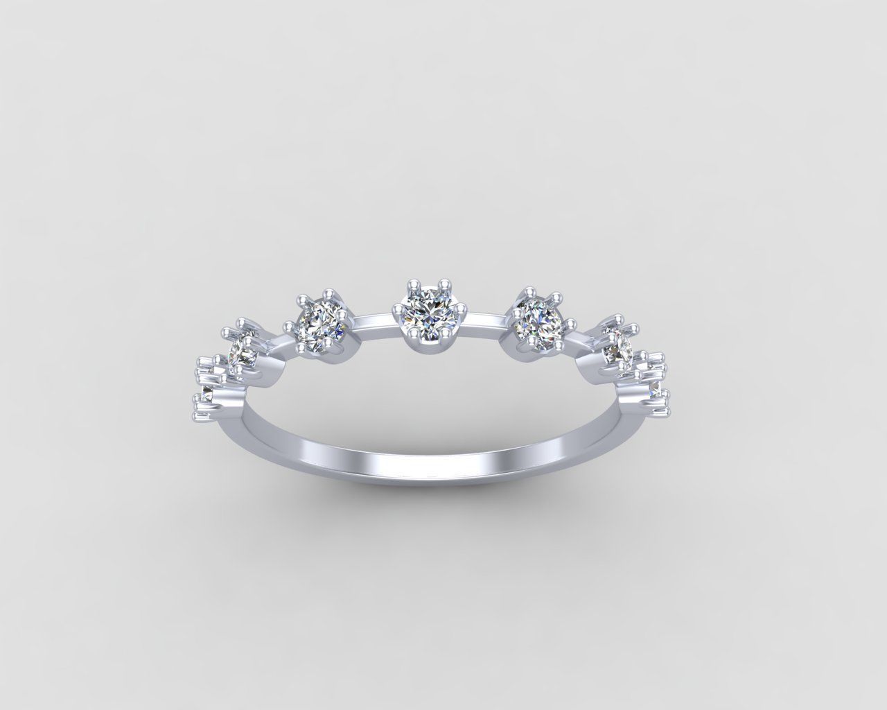Minimal lightweight Node Ring 127-MW 3D print model_17