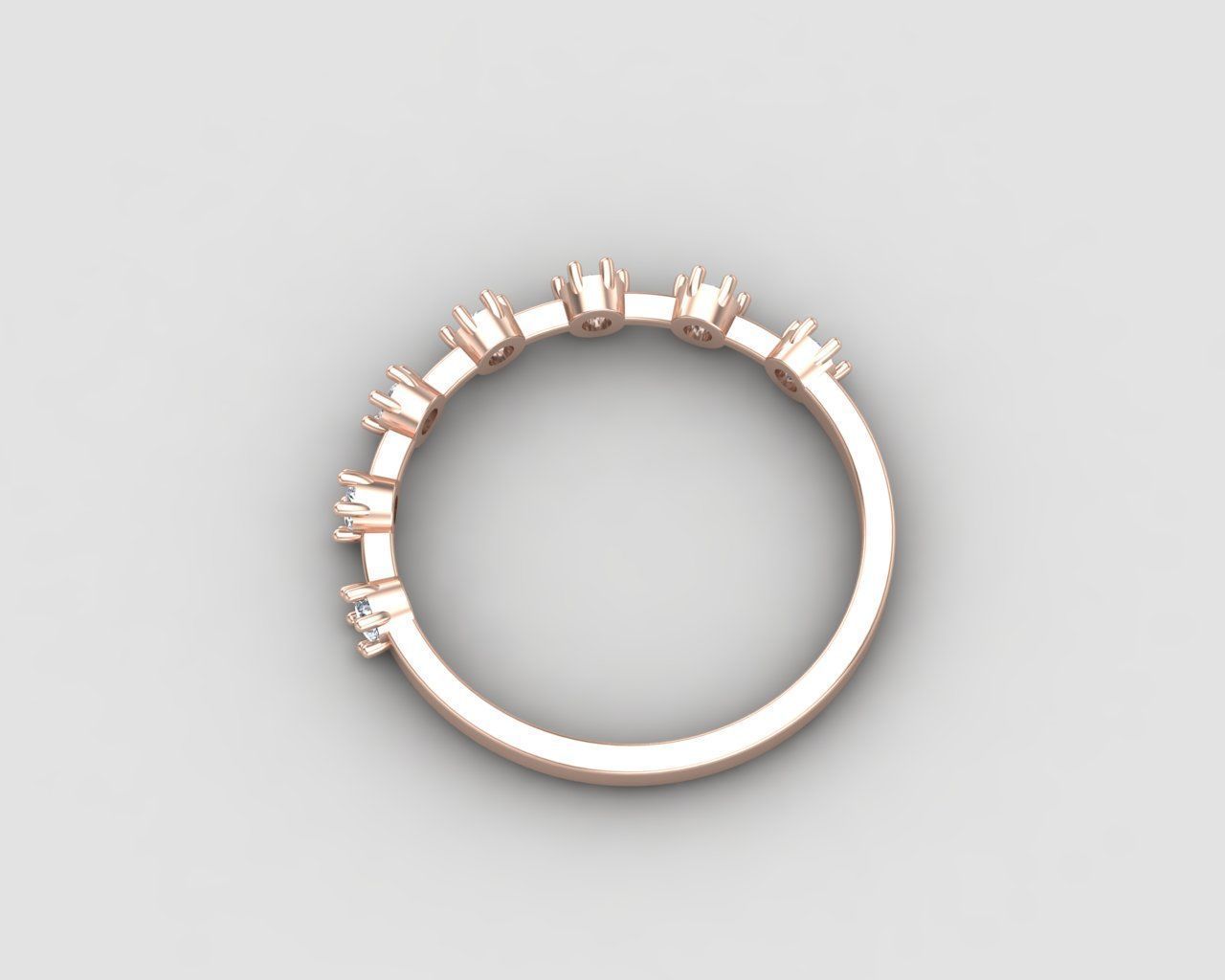 Minimal lightweight Node Ring 127-MW 3D print model_9