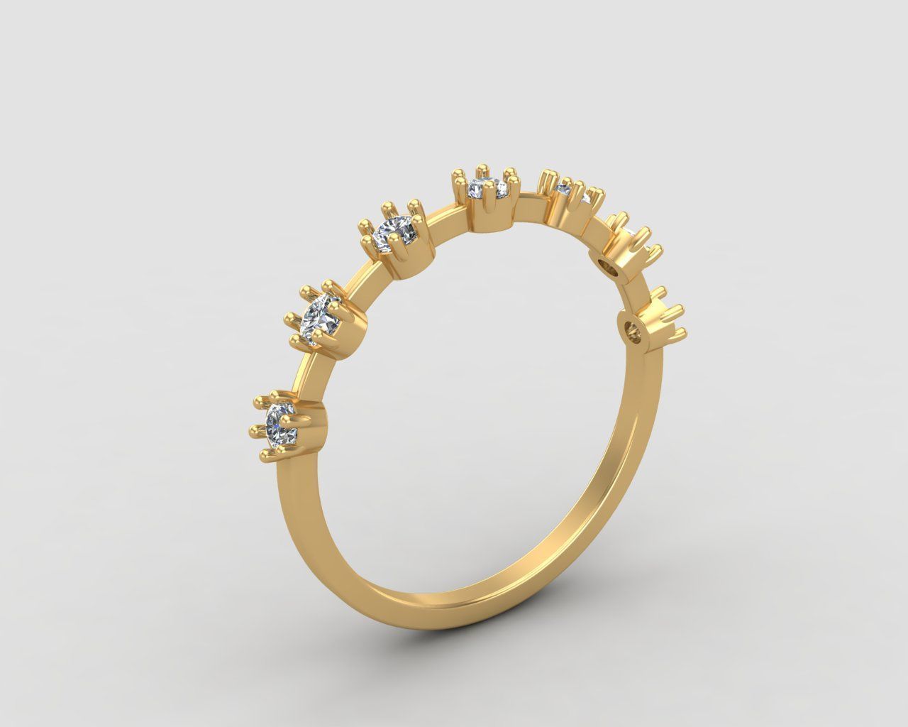 Minimal lightweight Node Ring 127-MW 3D print model_22