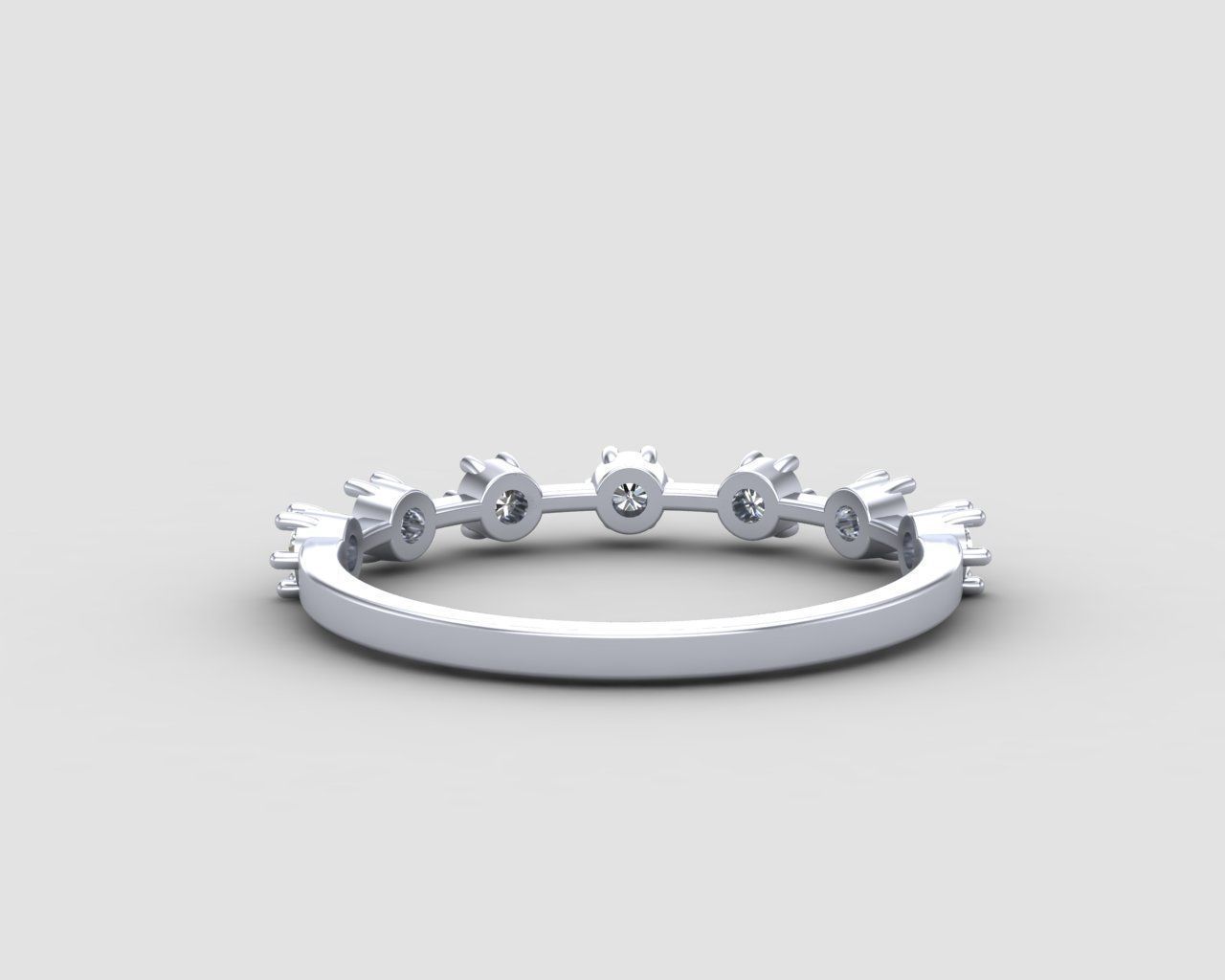 Minimal lightweight Node Ring 127-MW 3D print model_20
