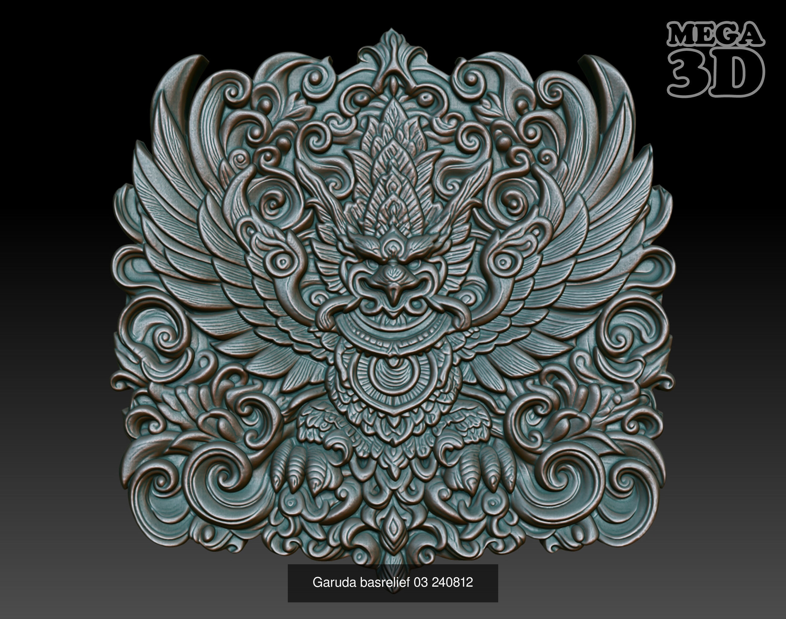 Garuda basrelief Pack 240812 3D Model Collection_7