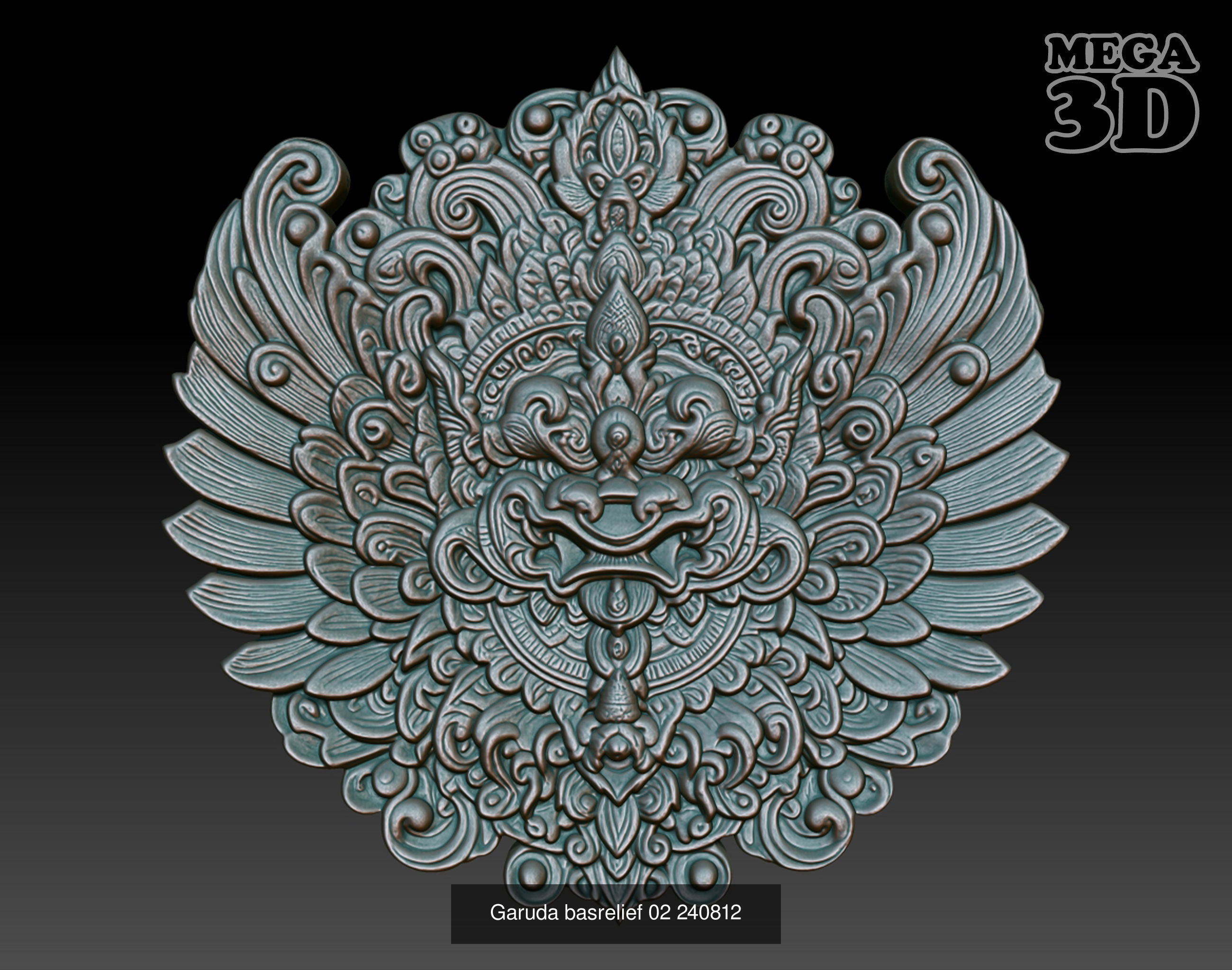 Garuda basrelief Pack 240812 3D Model Collection_8