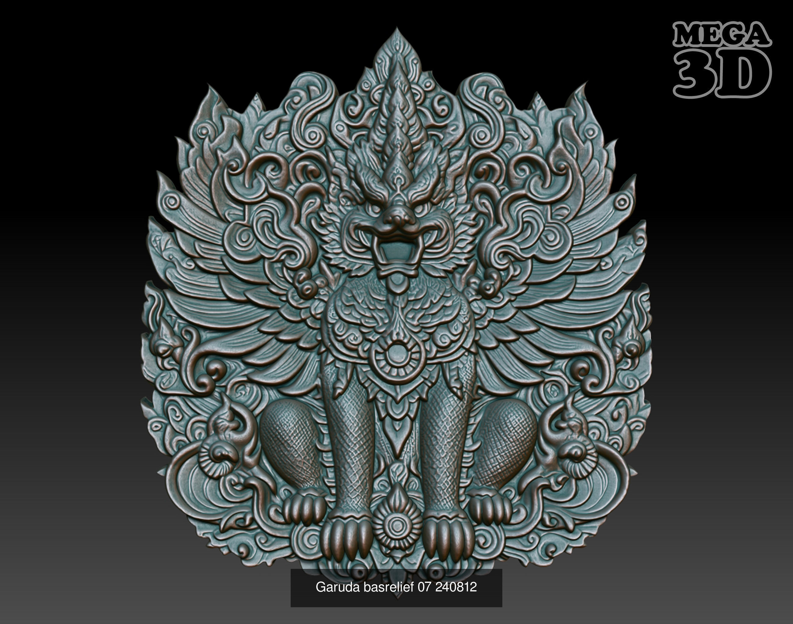 Garuda basrelief Pack 240812 3D Model Collection_3
