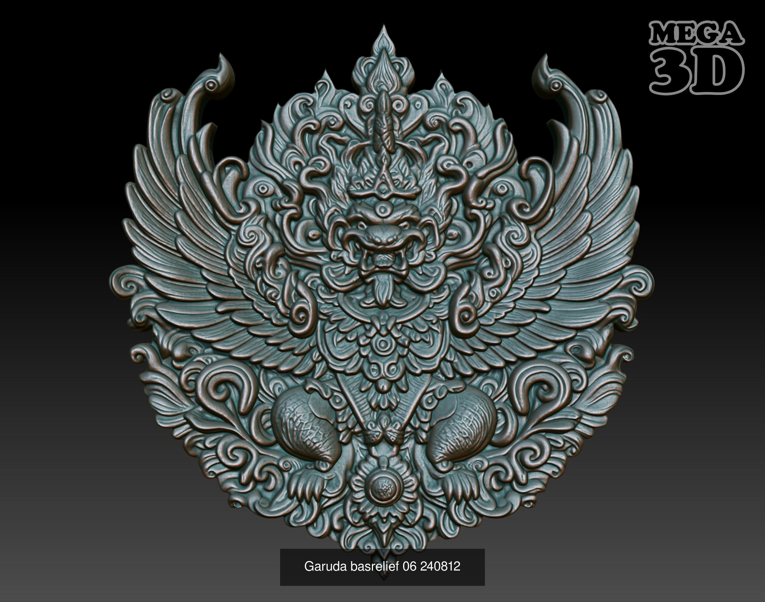 Garuda basrelief Pack 240812 3D Model Collection_4