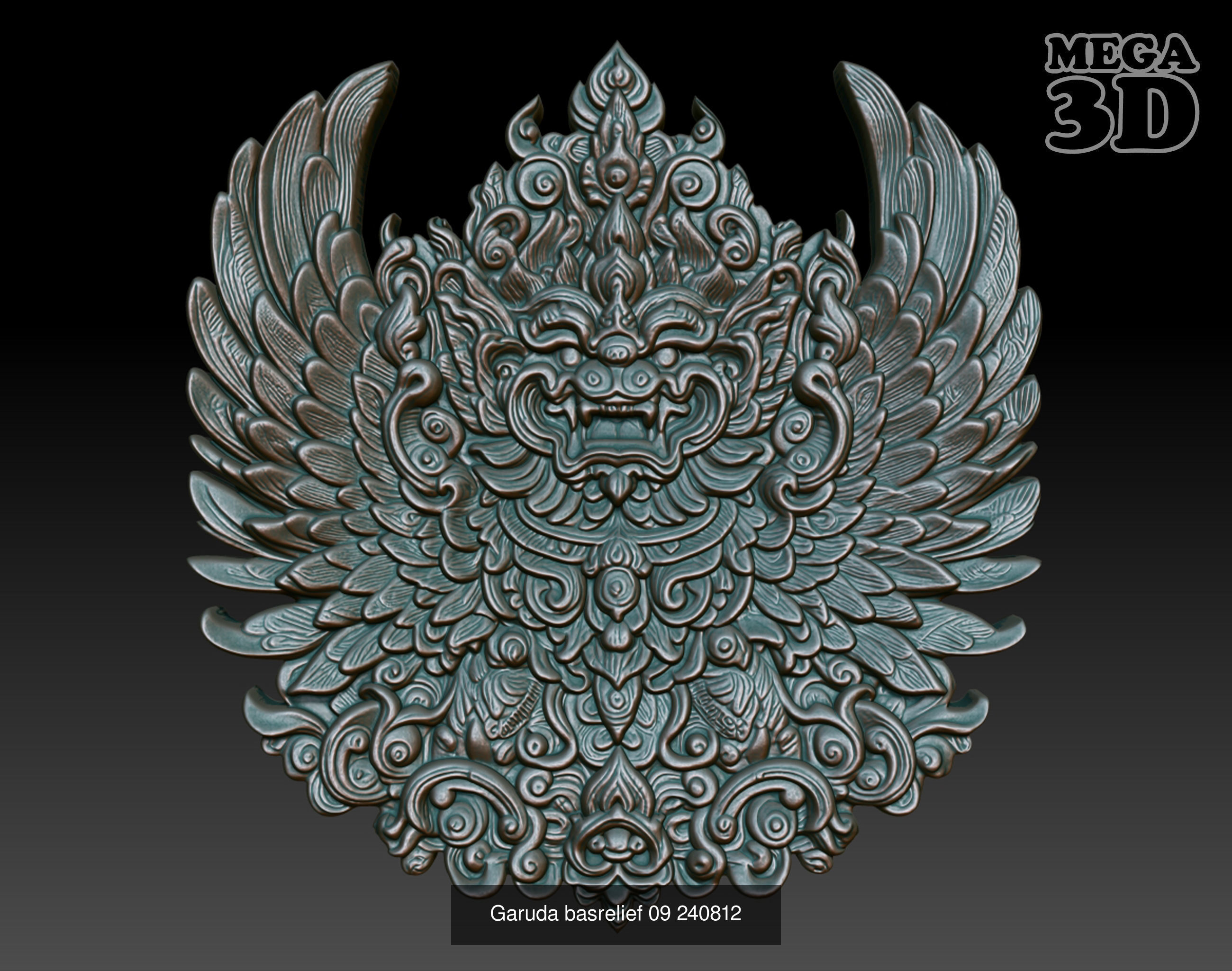 Garuda basrelief Pack 240812 3D Model Collection_1