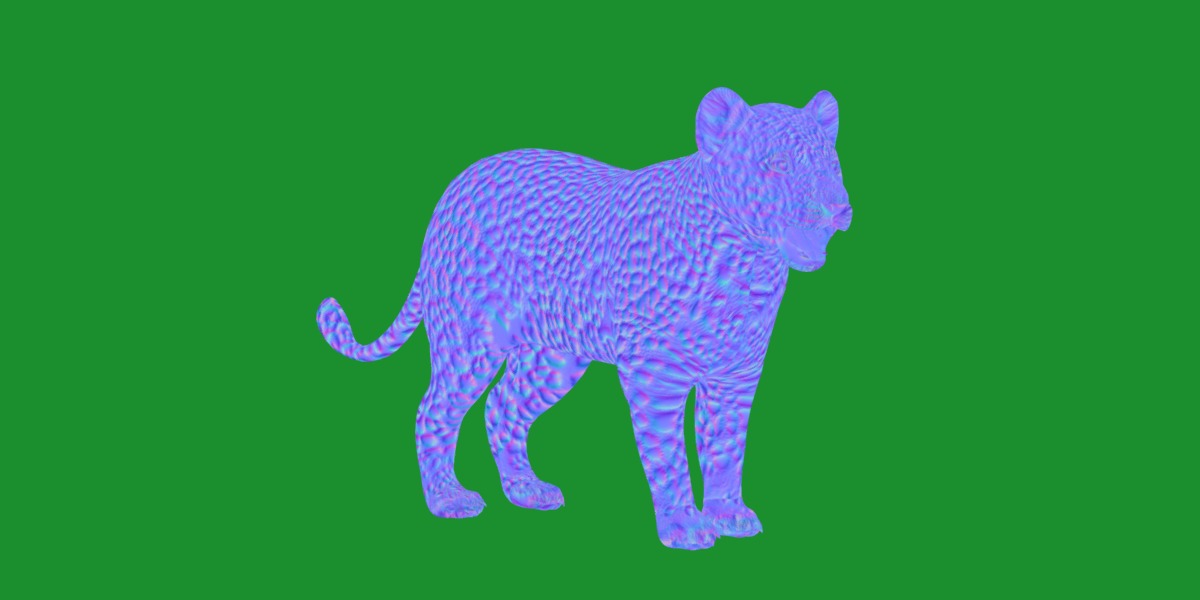 Leopard Cub Low-poly 3D model_4