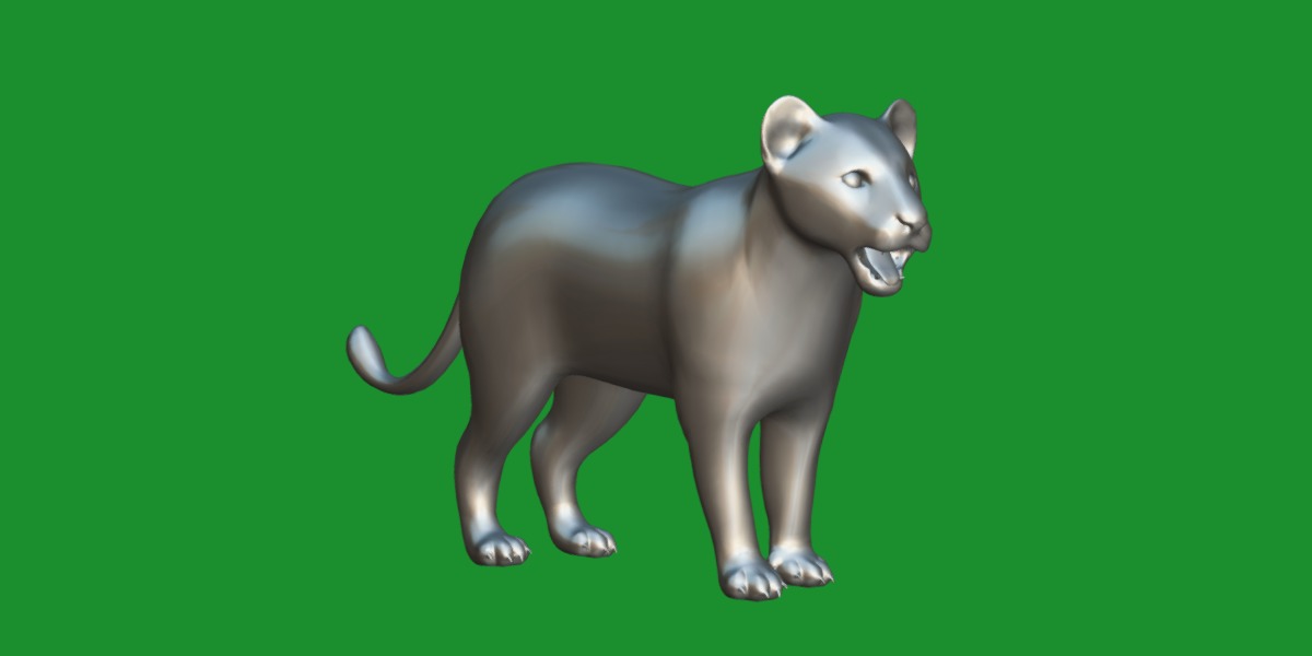 Leopard Cub Low-poly 3D model_7