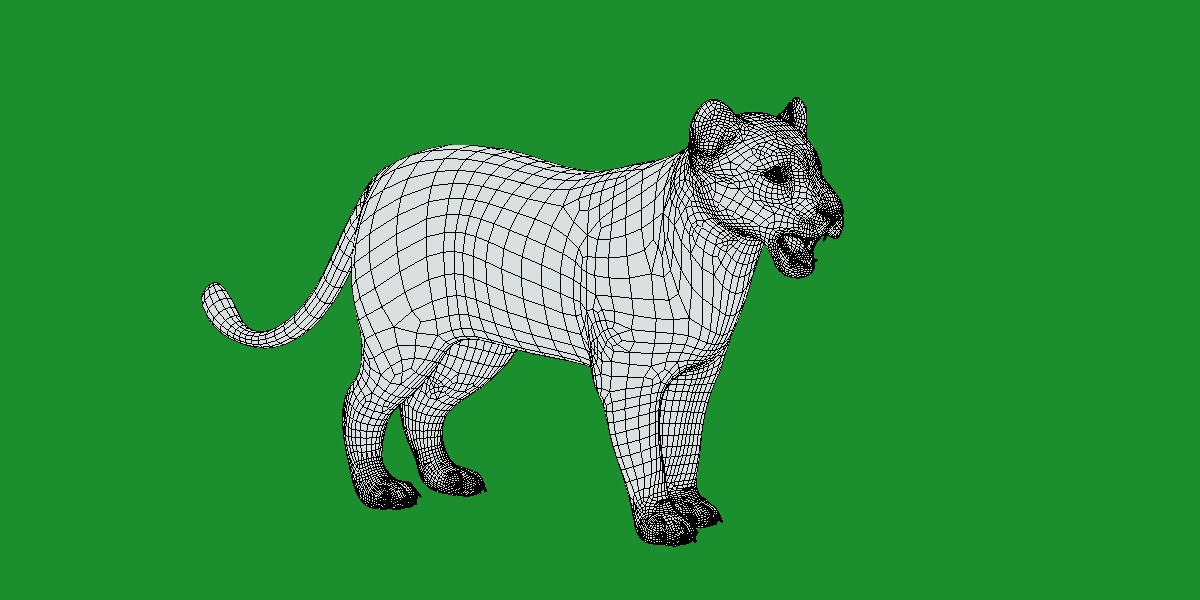 Leopard Cub Low-poly 3D model_10
