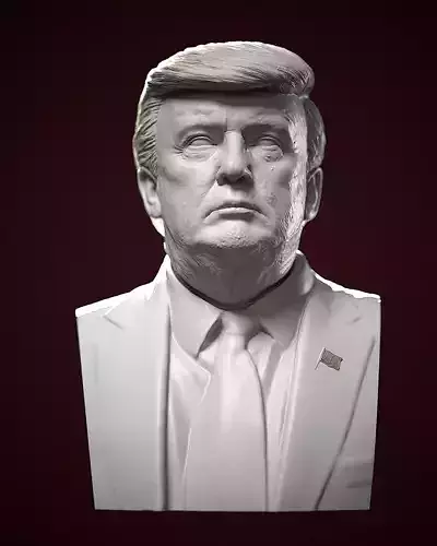 Donald Trump President Make America Great Again sculpture 3D print model