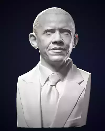 Barack Obama President sculpture bust 3D print model