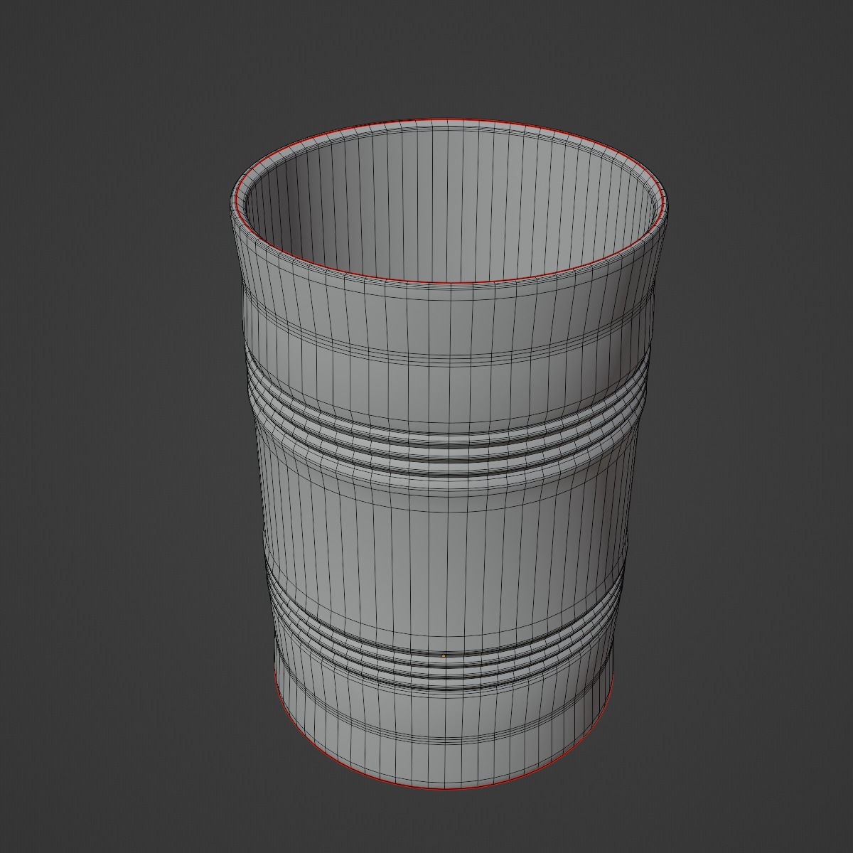 Steel Barrel B 05 3D model_9